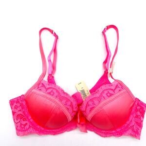 Aerie Reese Underwire Bra Size 32B Lace Molded Lingerie Pink‎ Coquette Y2K Retro